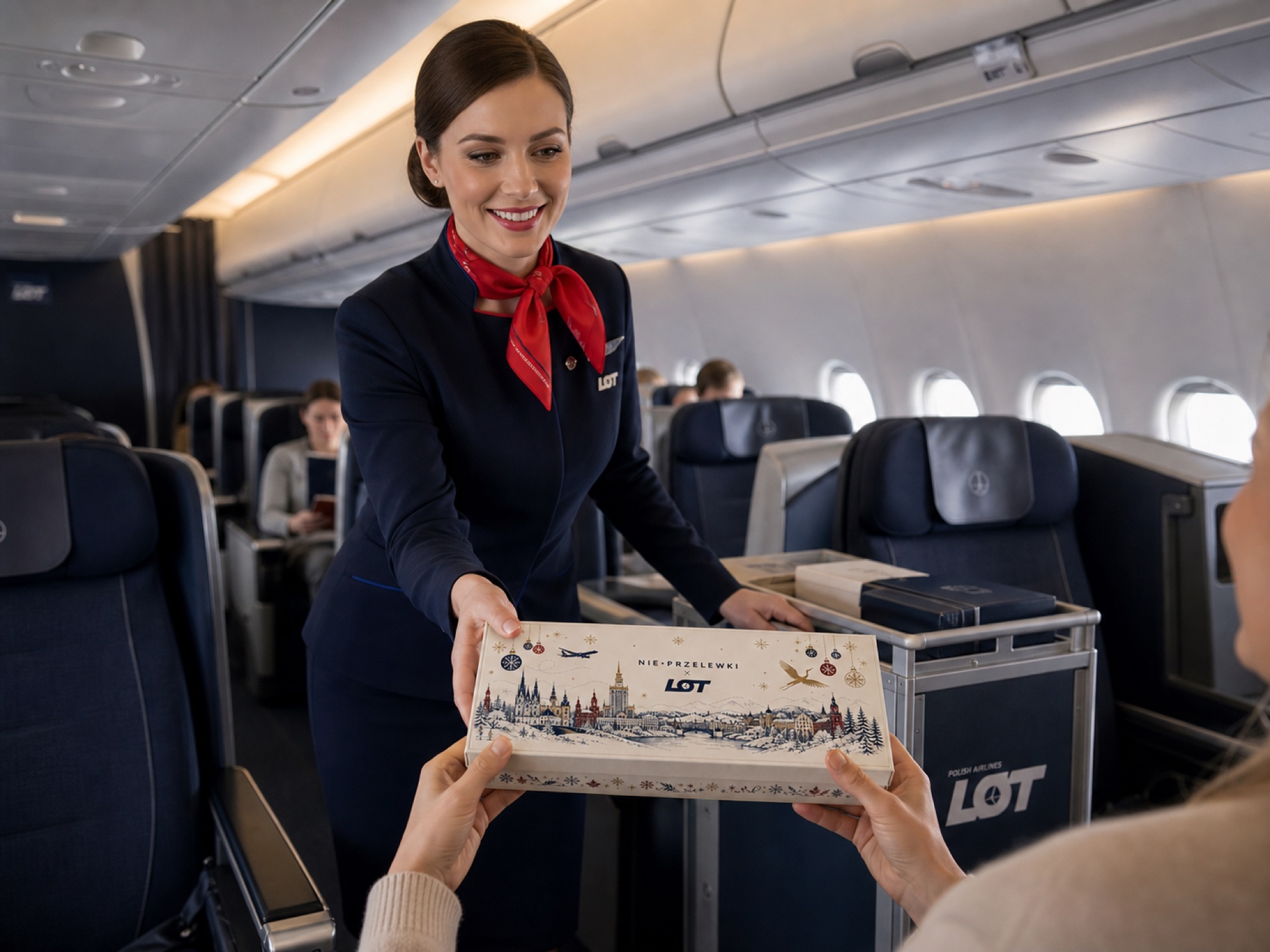 Wręczenie zestawu Polish Winter Flight na pokładzie