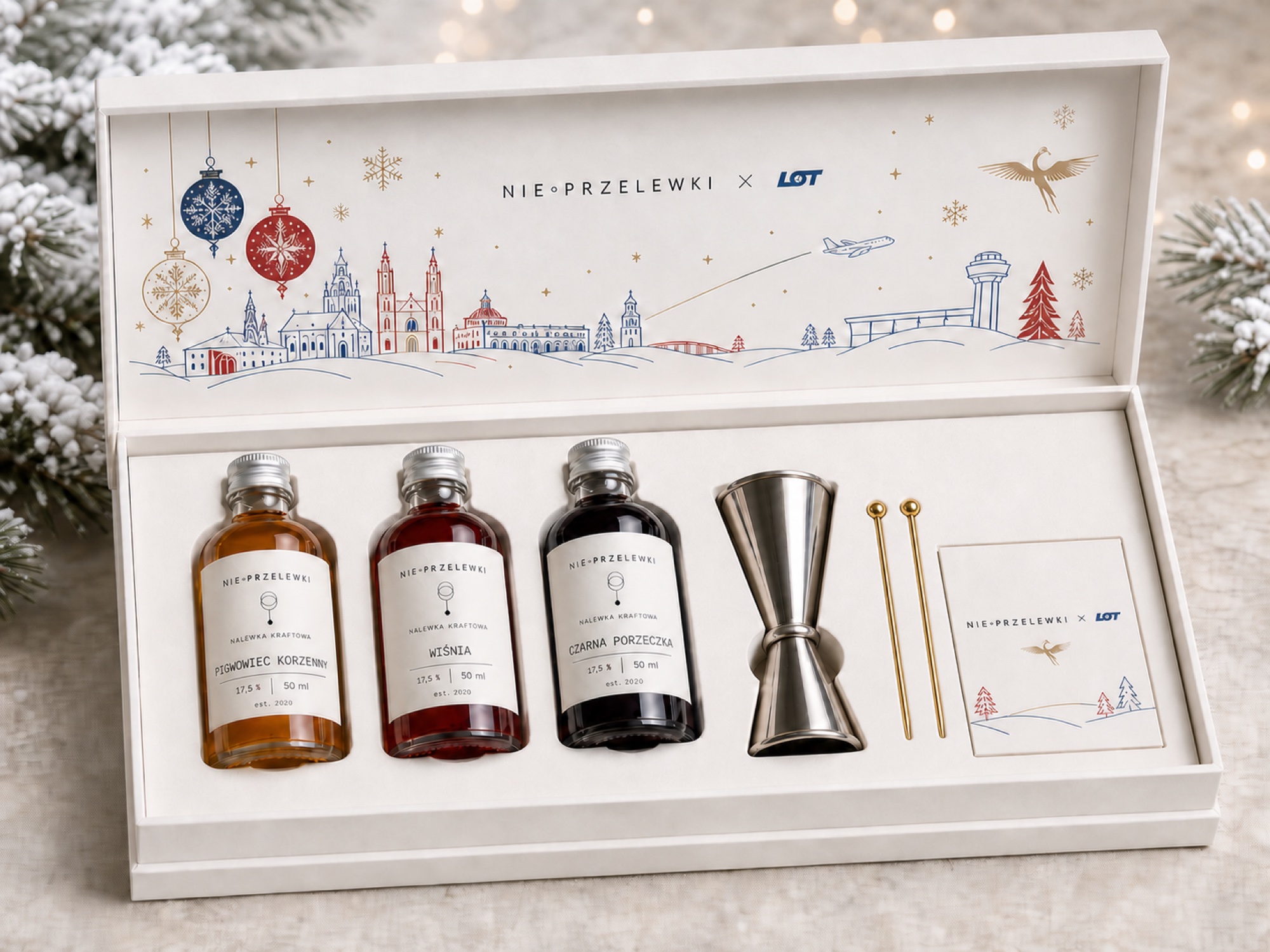 TRIO PREMIUM - wnętrze z jiggerem i złotymi pikami, kierunek biel
